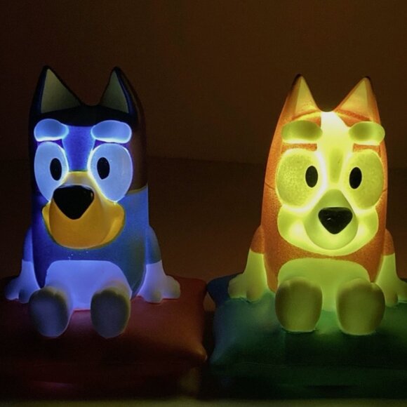 Bluey Bingo Nightlights / Flashlights (2pc FREE SHIP) Bluey Heeler Bingo Dog - Picture 8 of 8